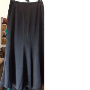 30% REDUCED. Black Ankle Length A-Line, Silk Skirt, Size 10, Very Good Codition.